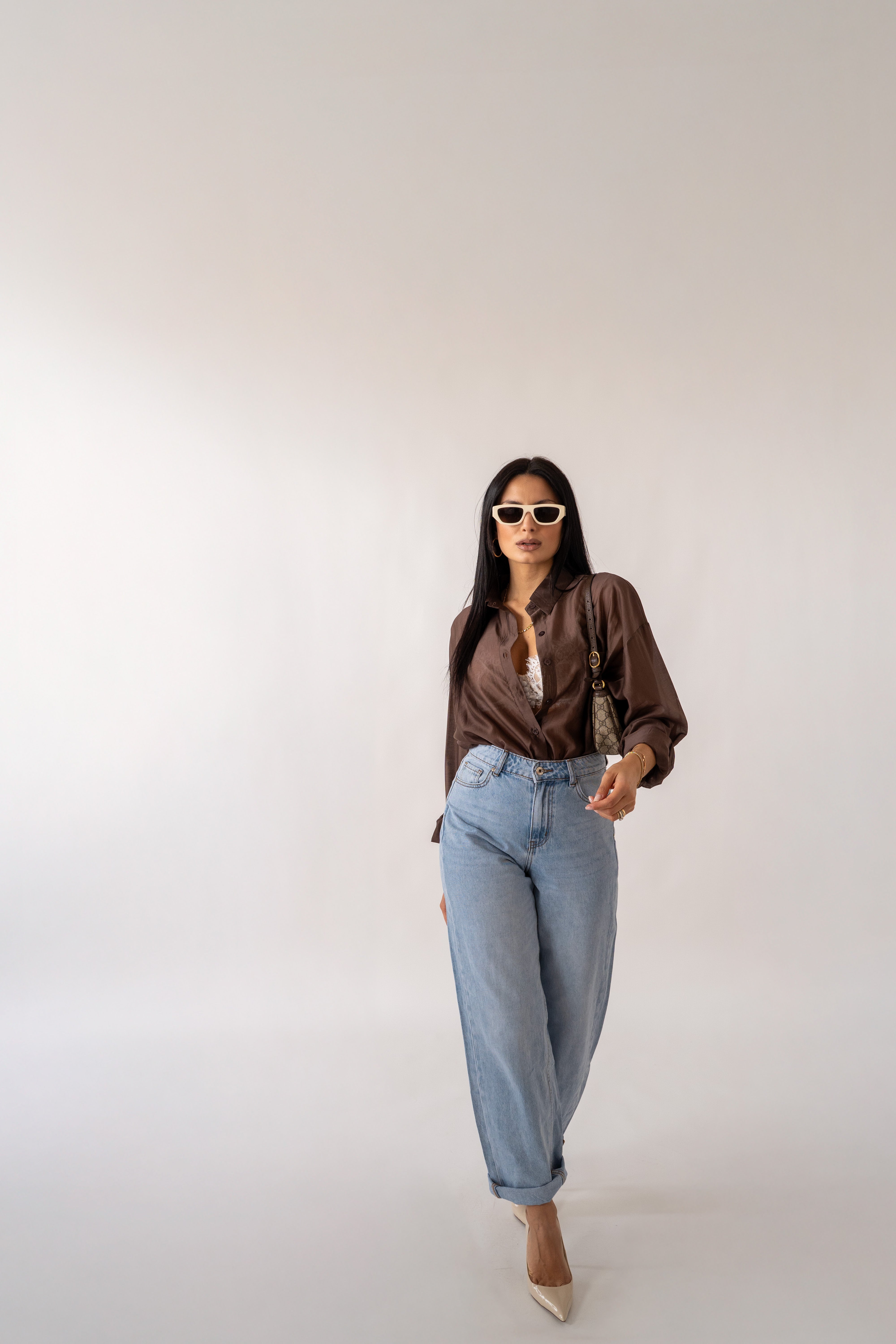 Camicia Velata Brown