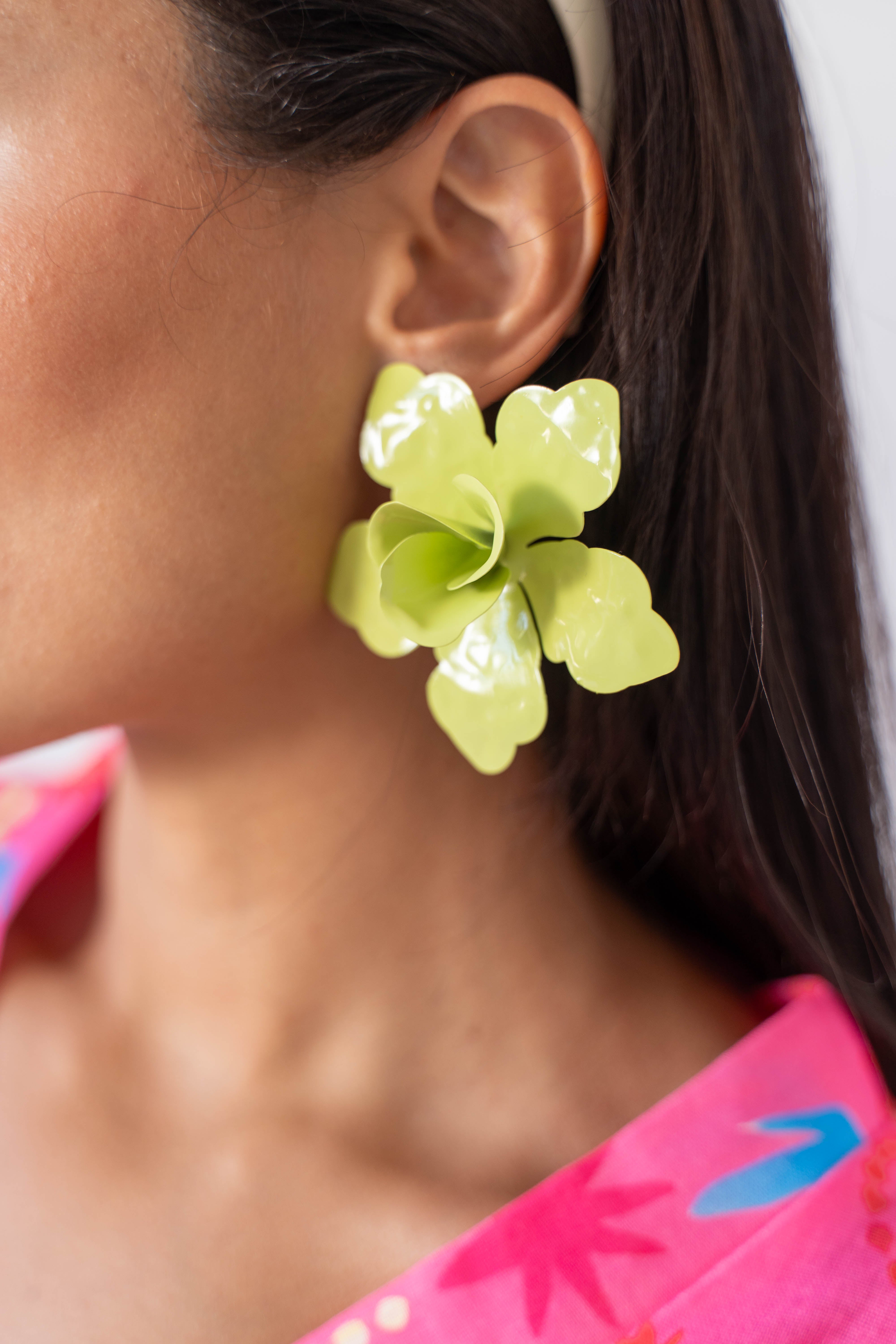 Orecchini Fiore Fluo
