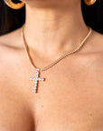 Collana Croce E Strass