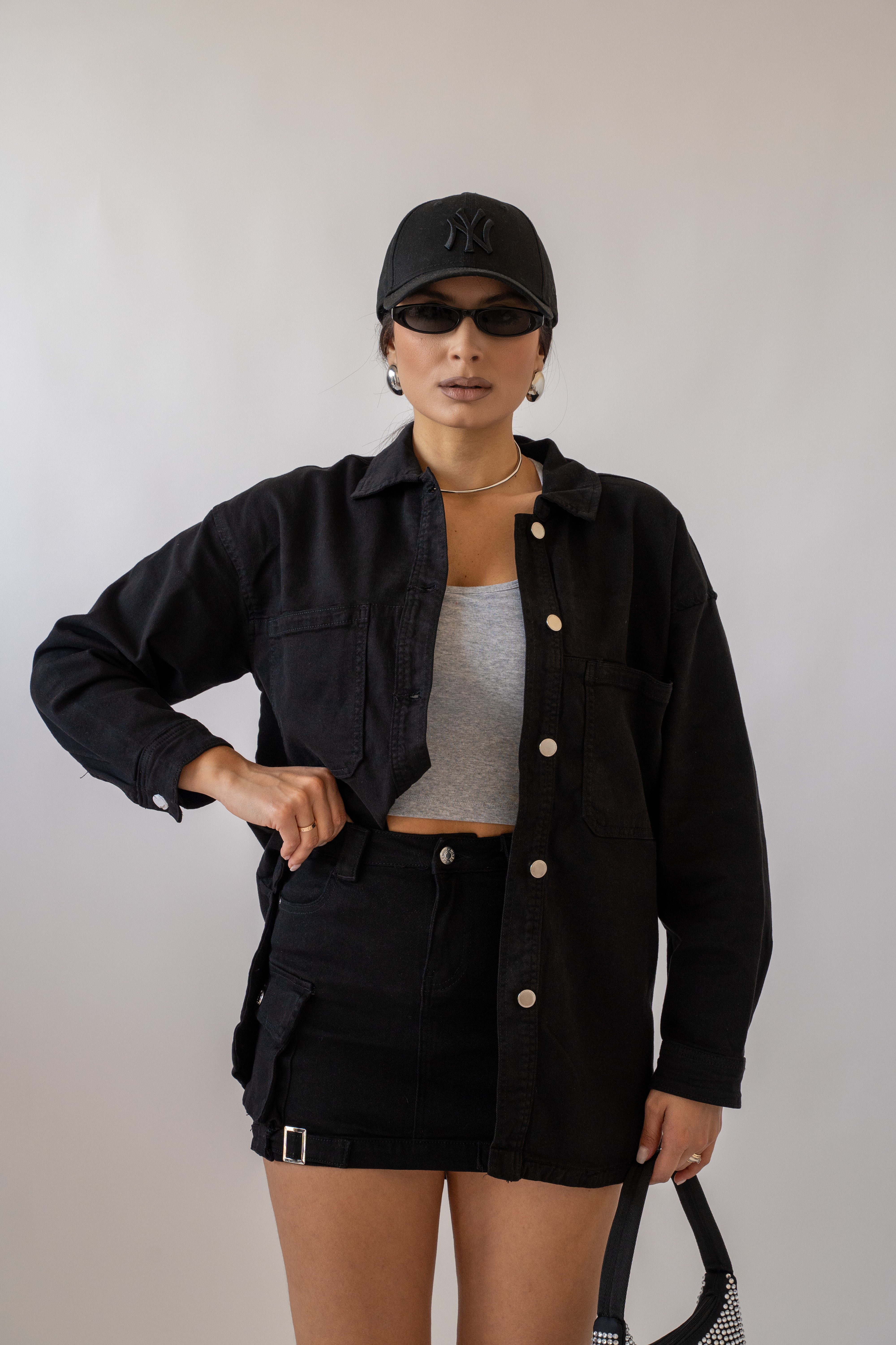 Camicia Denim Black