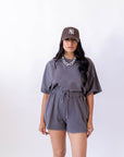 Coordinato Maglia Crop E Shorts