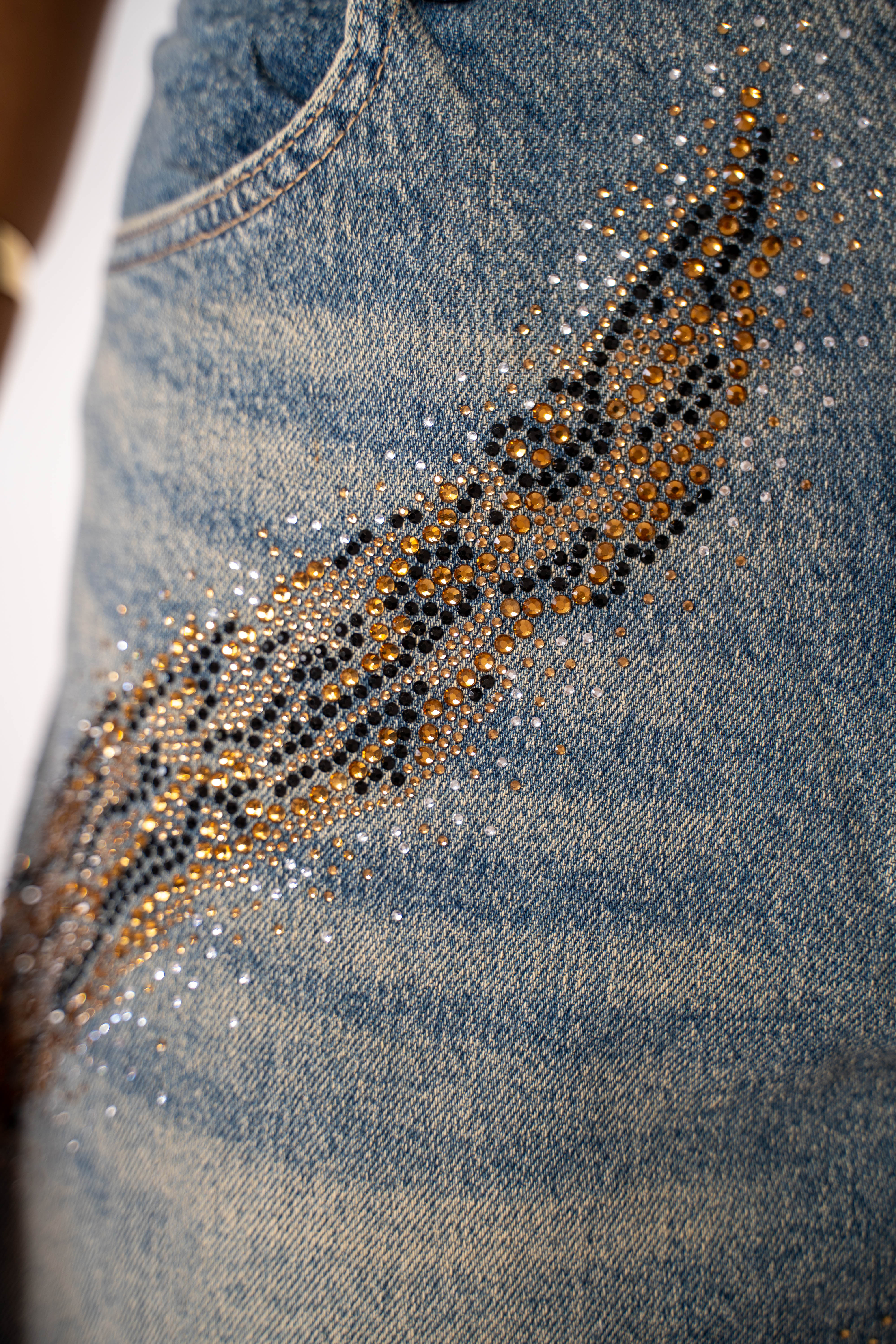 Jeans Effetto Zebrato