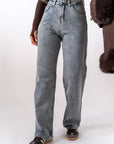 Jeans Straight Denim Chiaro
