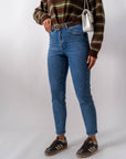 Jeans Mom Denim Blu