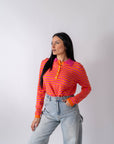 Maglioncino Orange Et Fuchsia - Stylish Moda