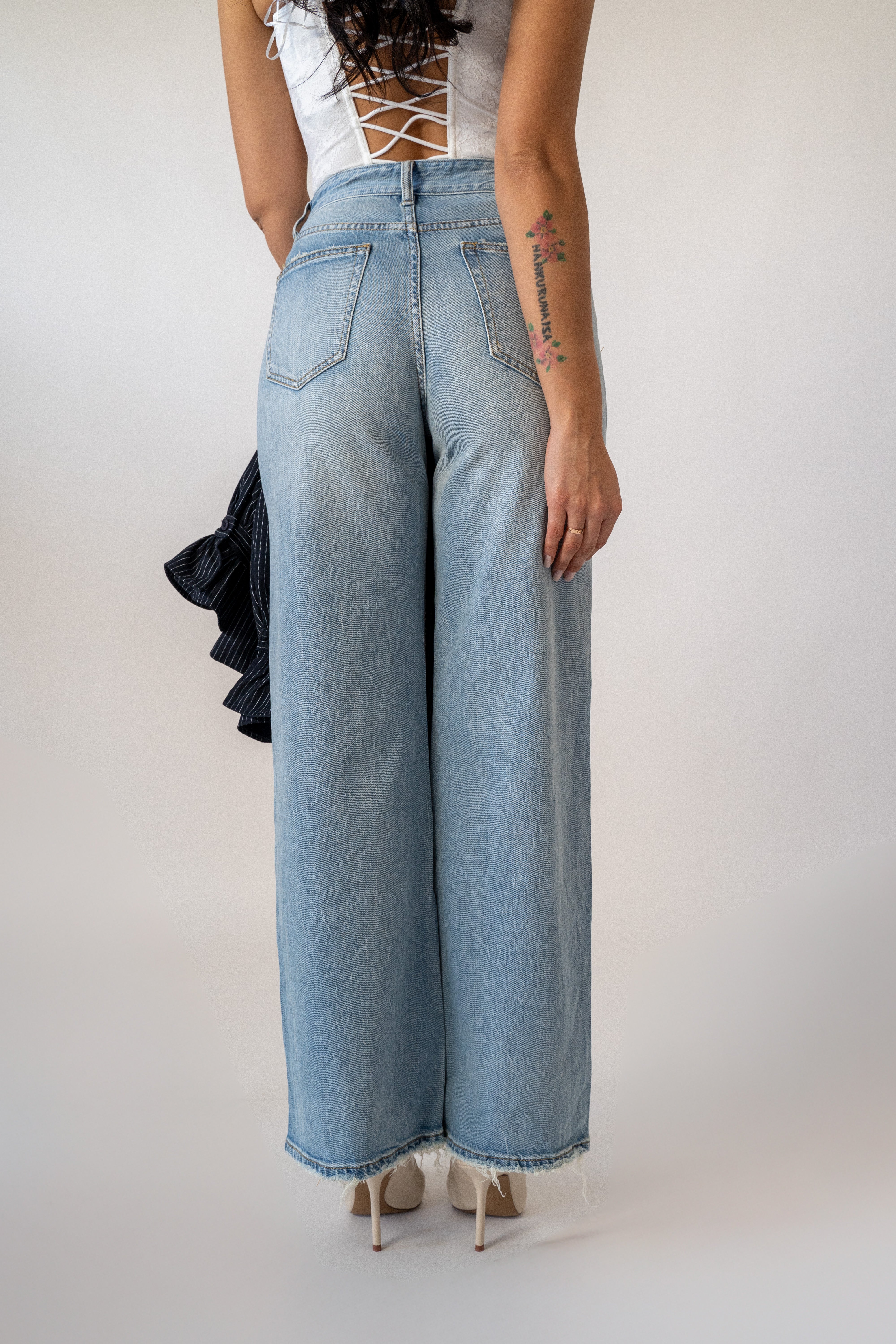Jeans Palazzo Denim Chiaro