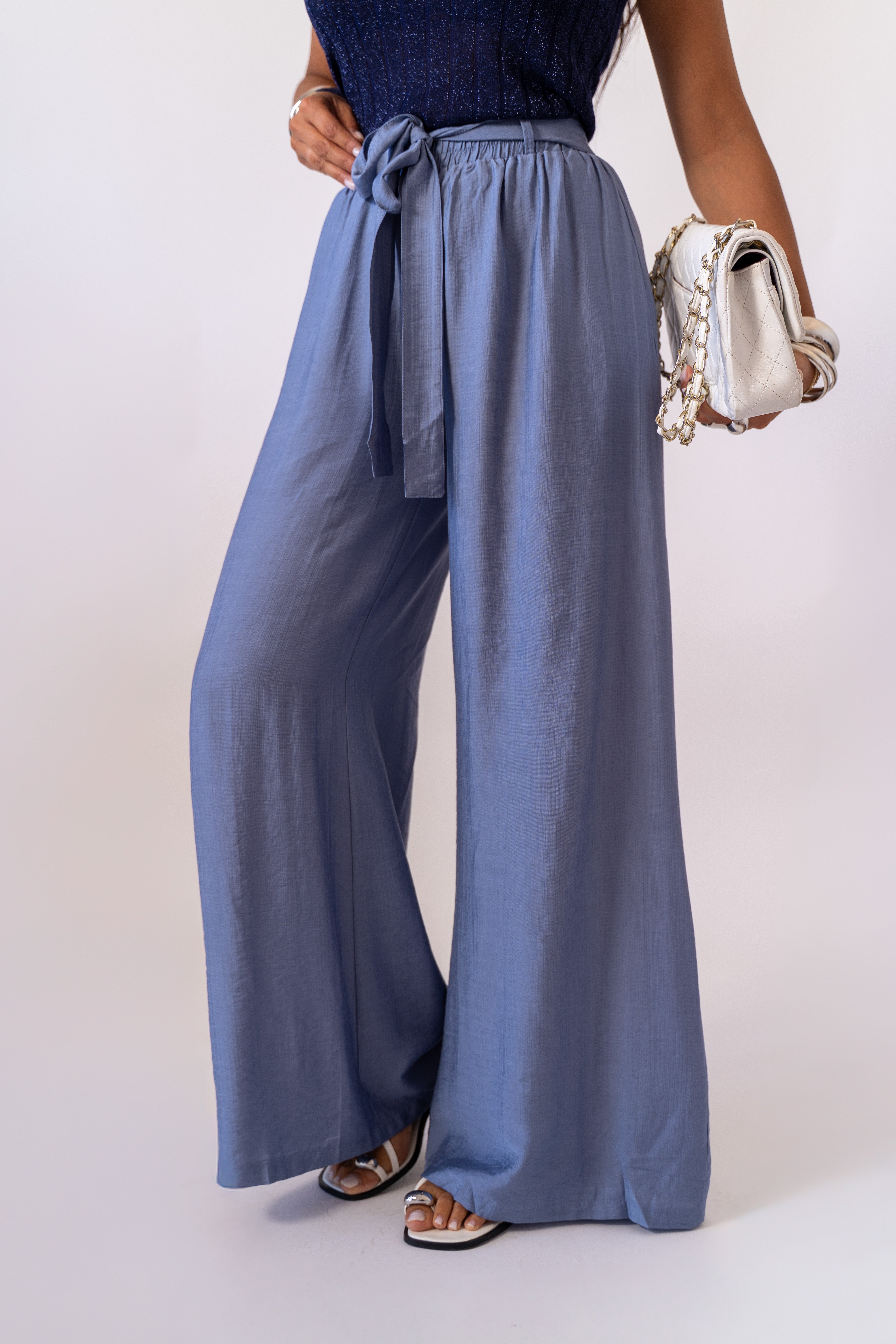 Pantalone Palazzo Powder Blue