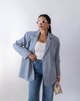 Blazer Shine Blue - Stylish Moda