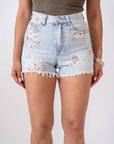 Shorts In Denim Rose