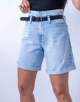 Shorts In Denim Fold