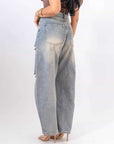 Jeans Vintage Con Strappi