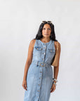 Dress Longuette In Denim