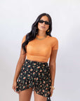 Maglia Crop Basic Orange