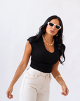 T-shirt scollo A V