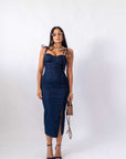 Dress Longuette In Denim