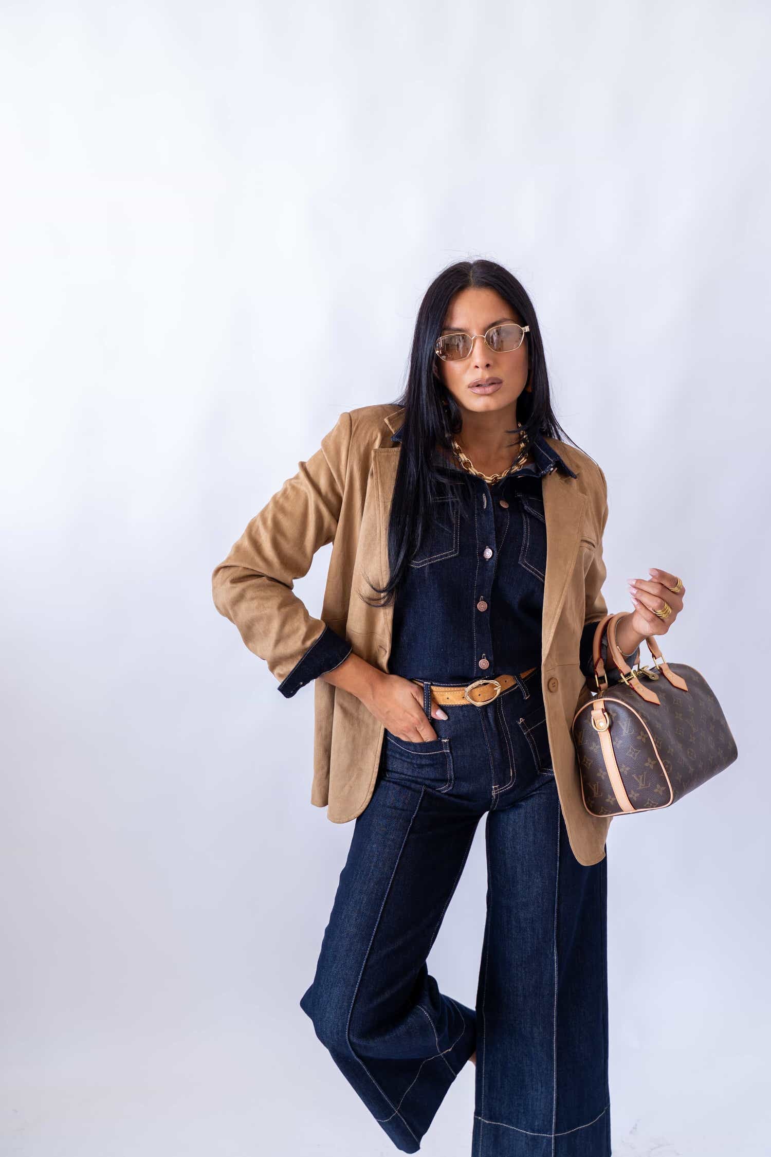Giacca Eco camoscio Camel