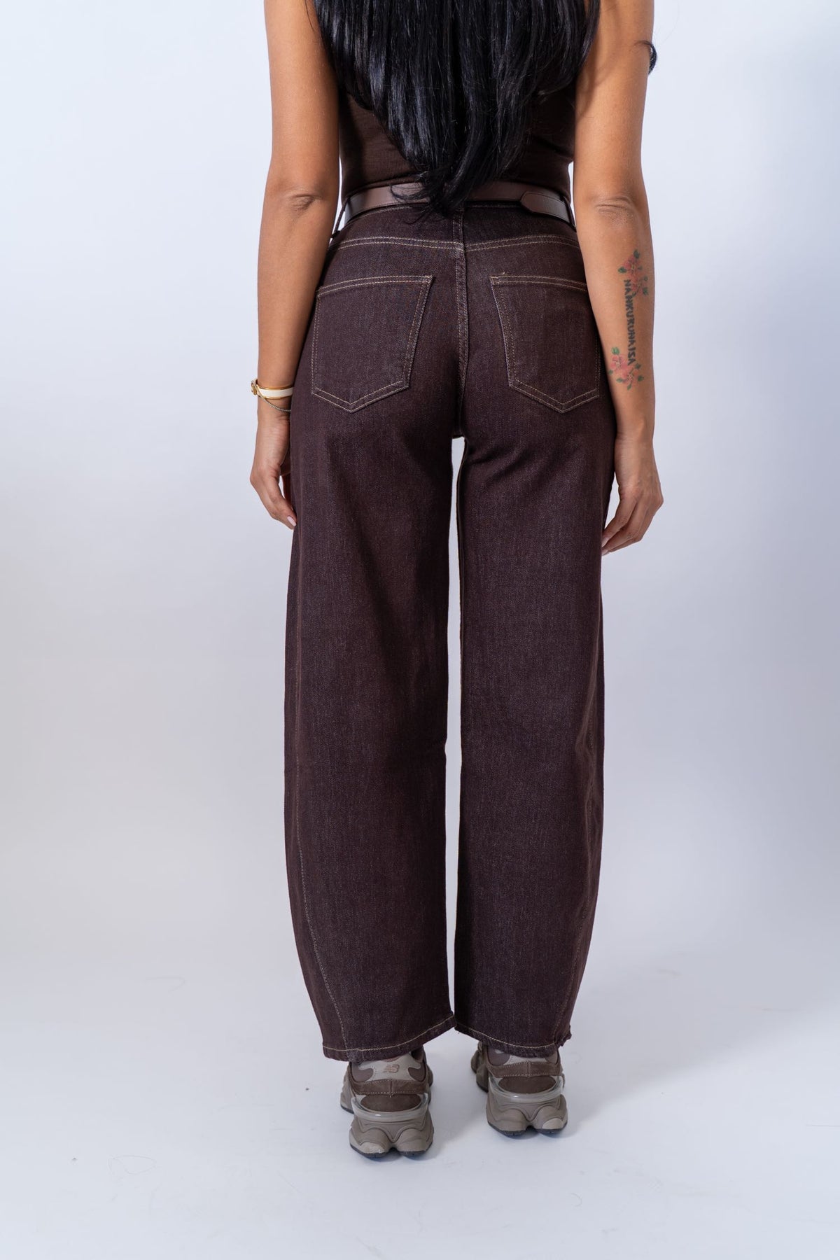Jeans Ballon Dark Brown