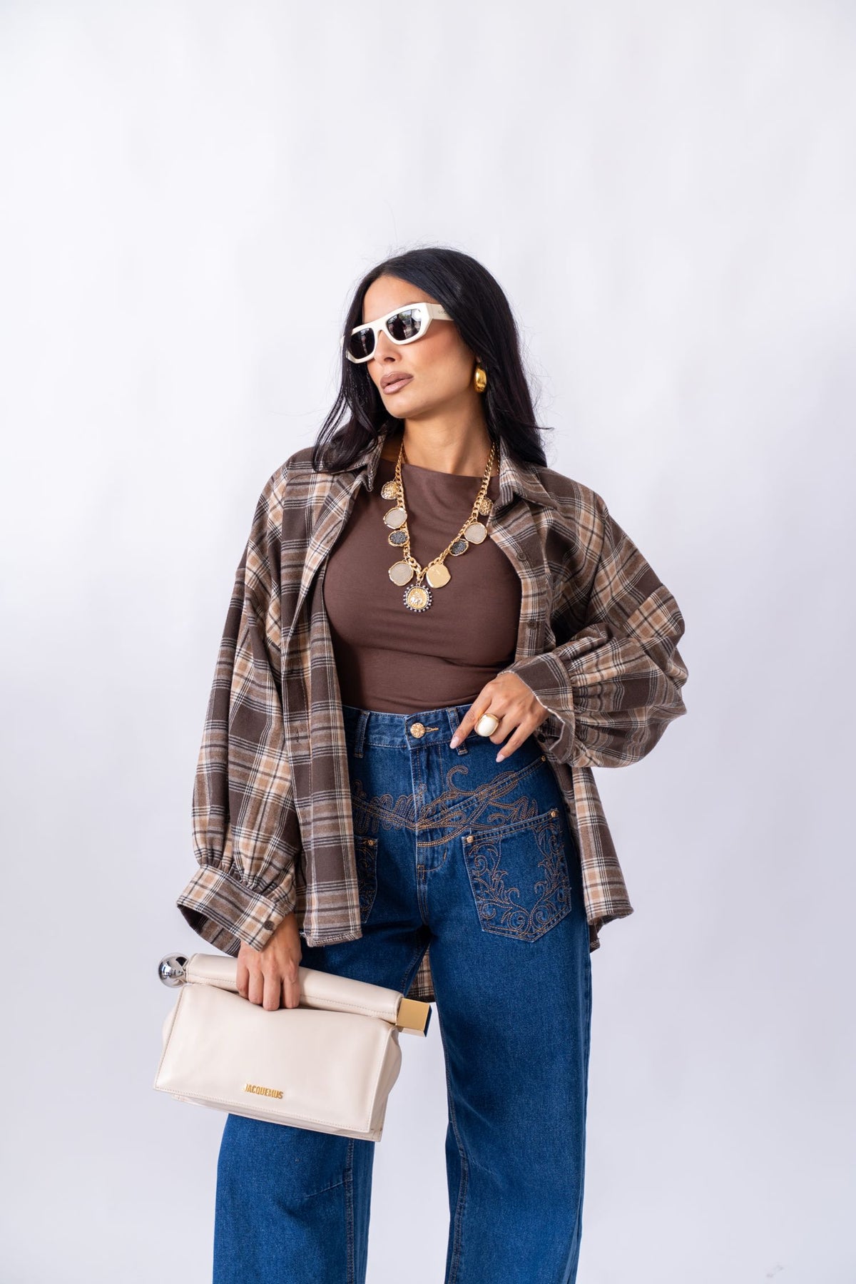 Camicia Over Square Brown