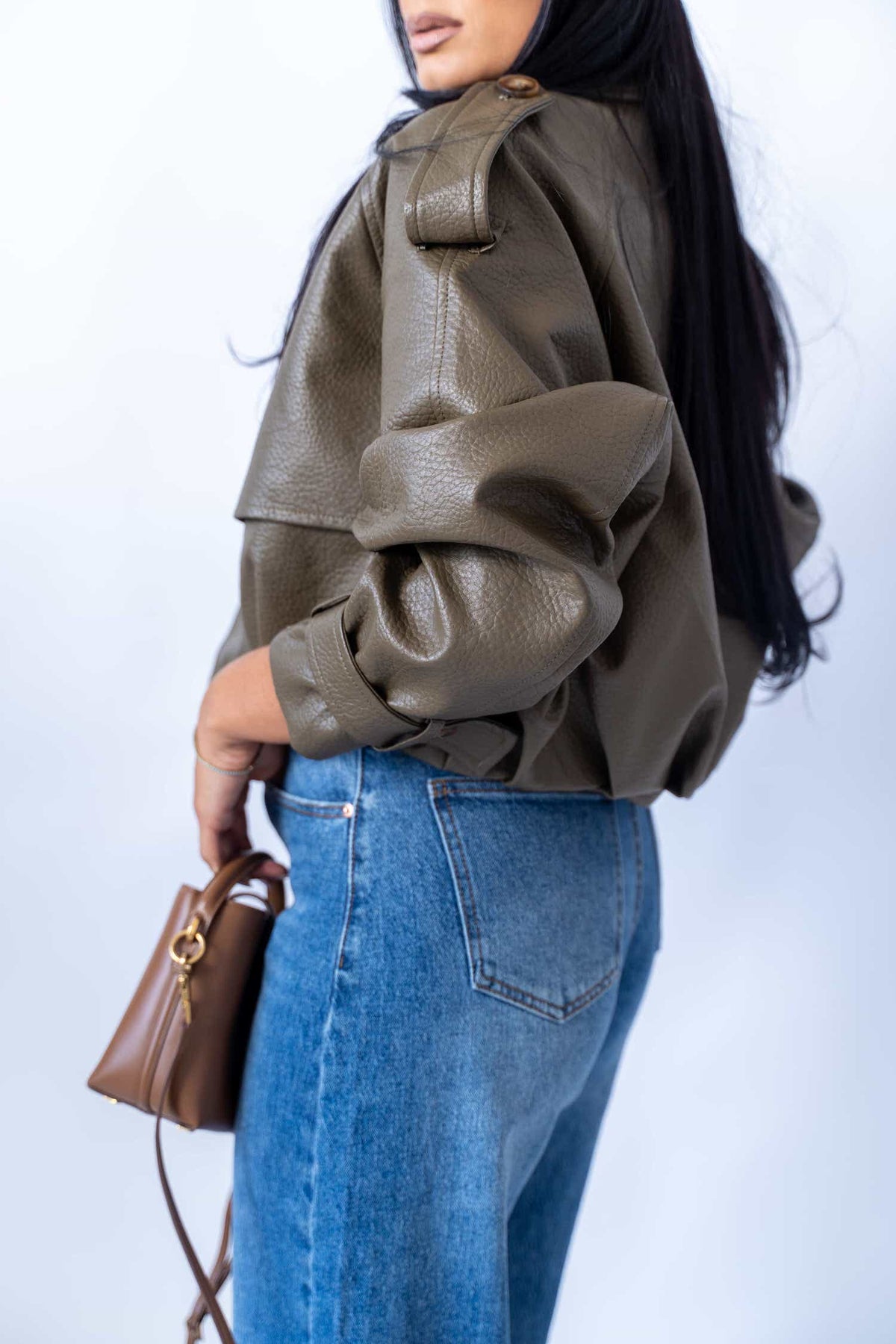 Chiodo Crop Ecopelle