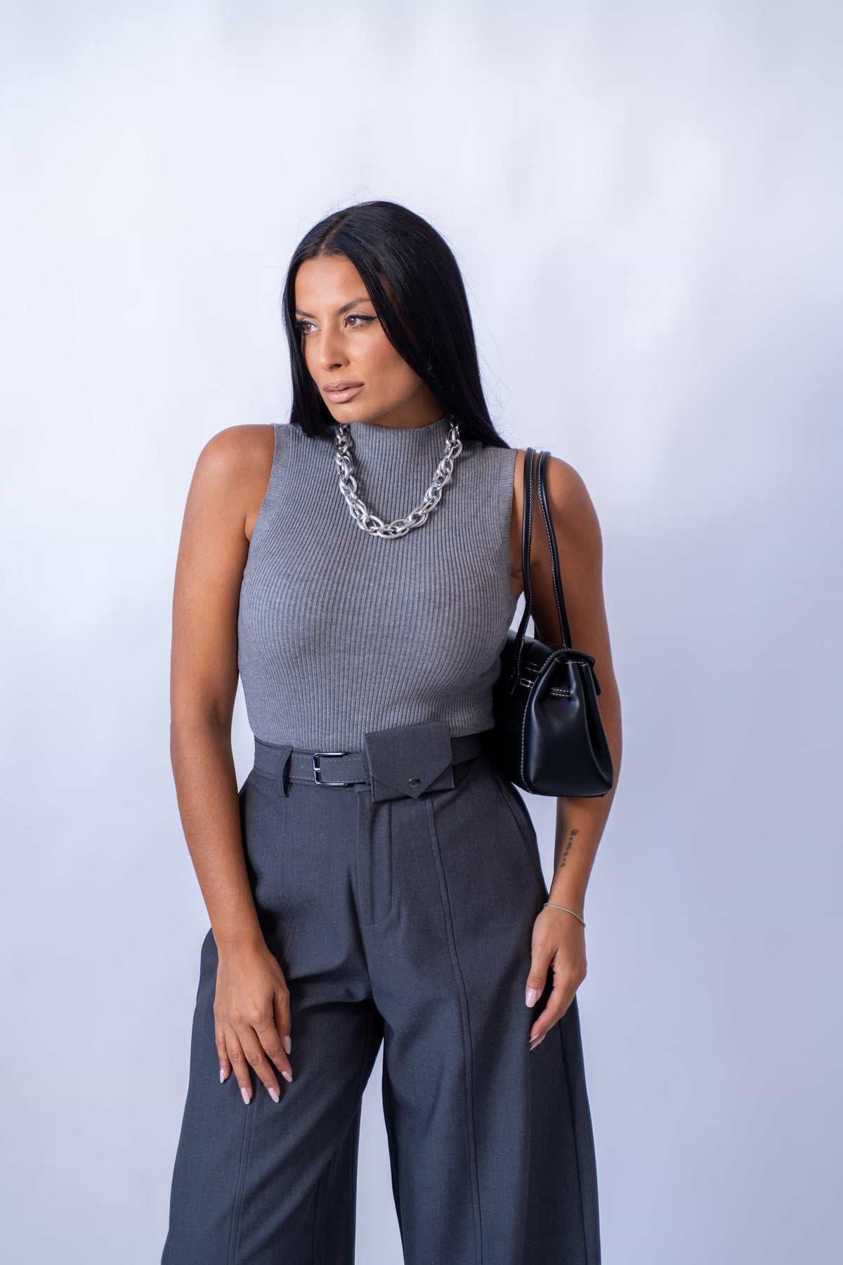 Canotta A Costine Grey