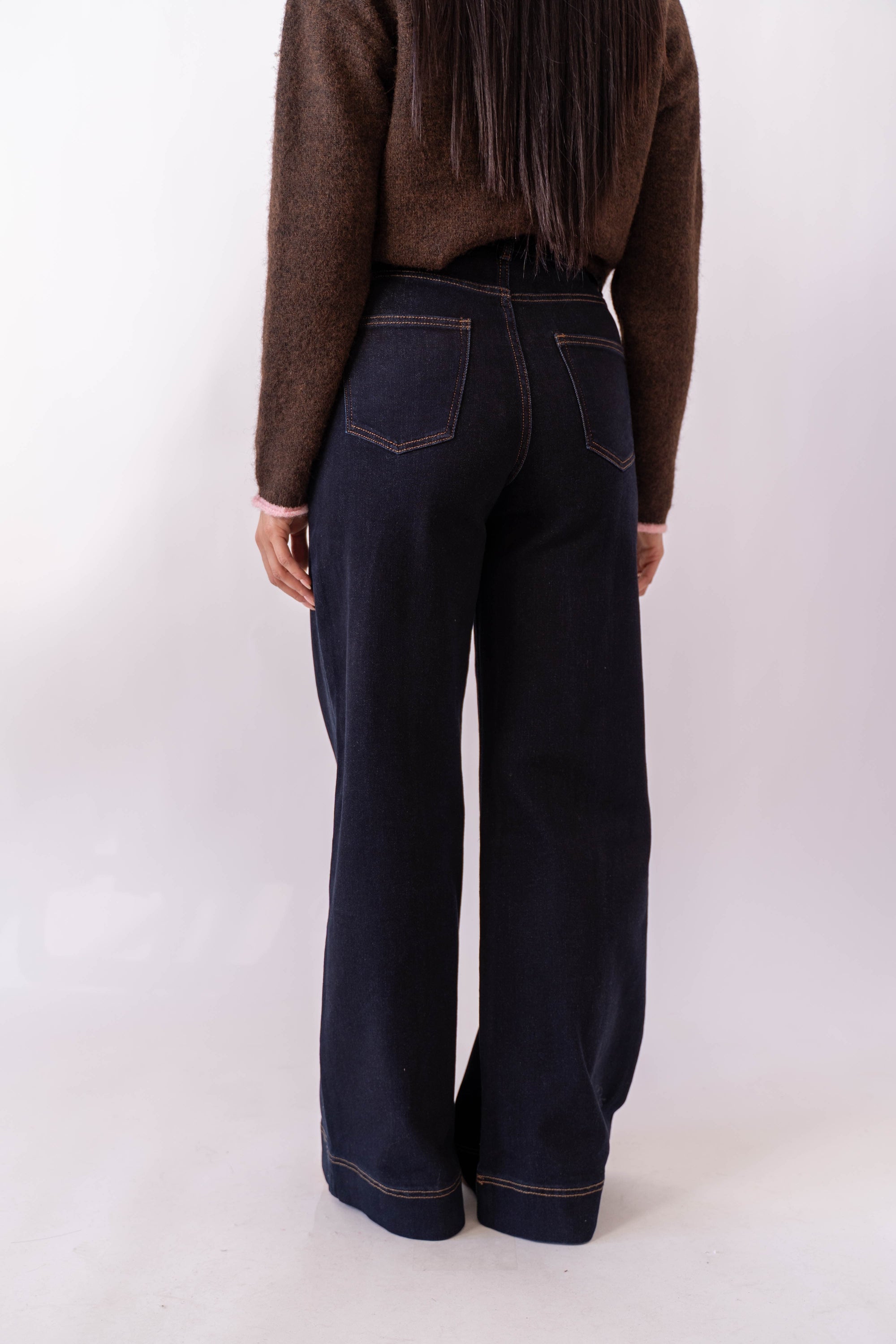 Jeans Denim Blu A Palazzo