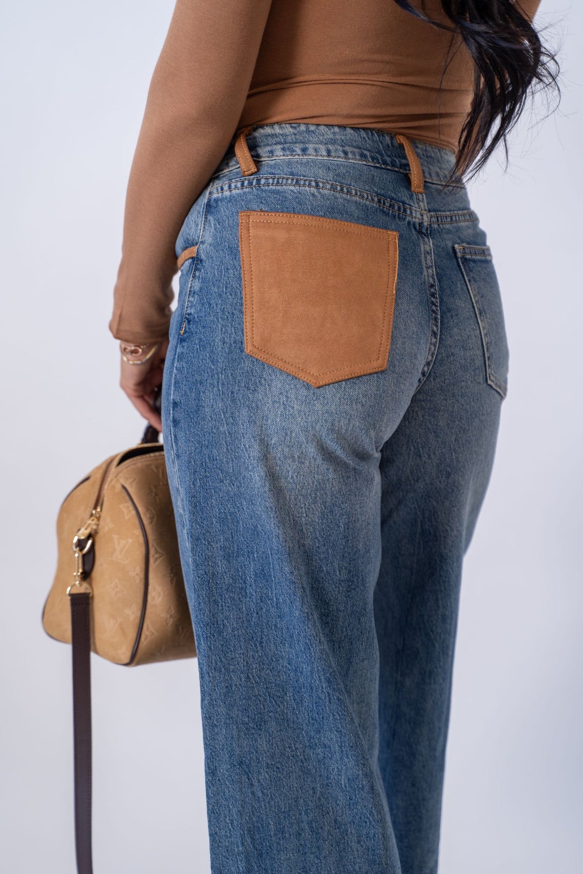 Jeans Camel Stripe