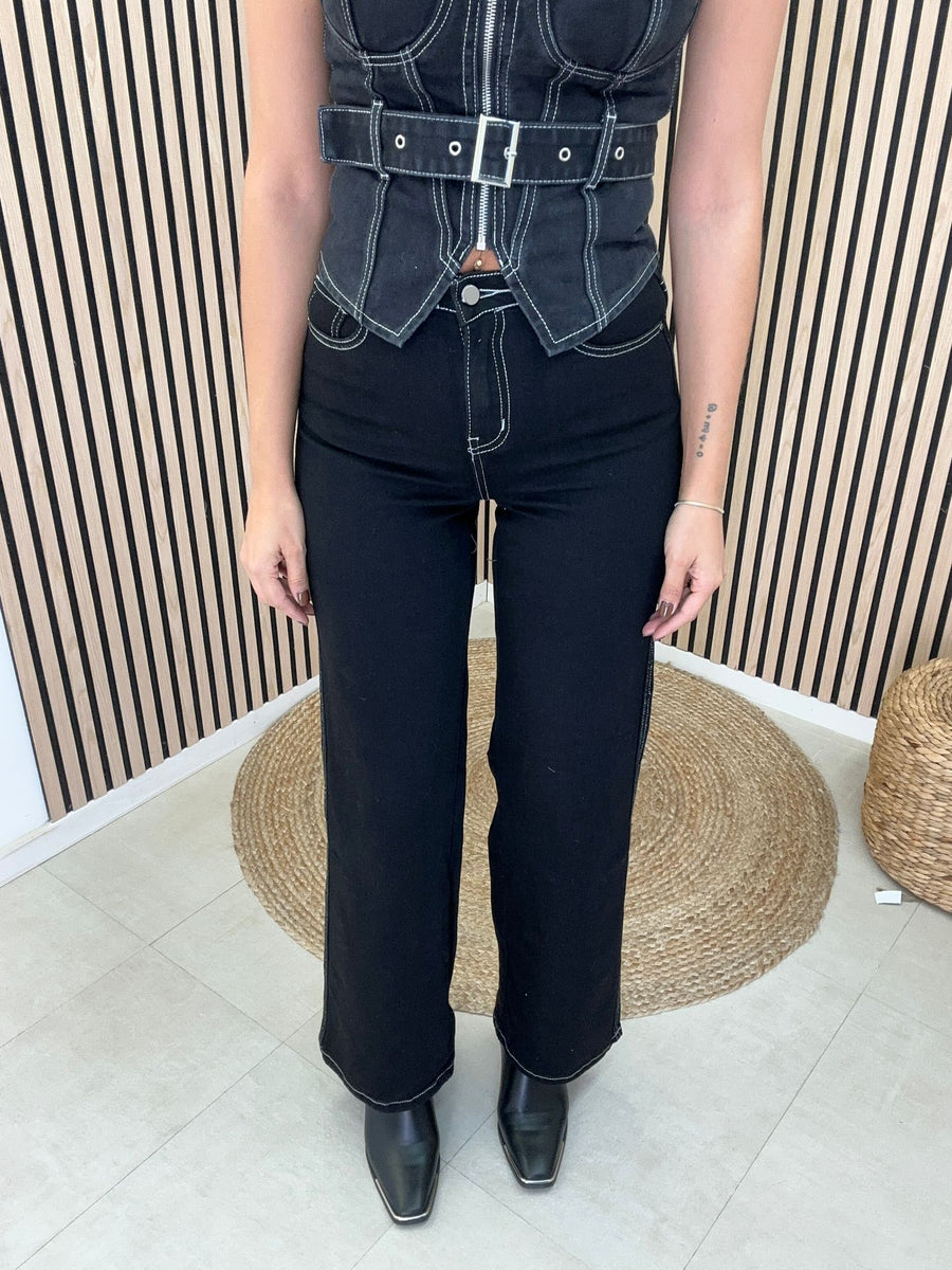 Jeans Wide Leg Vita Alta
