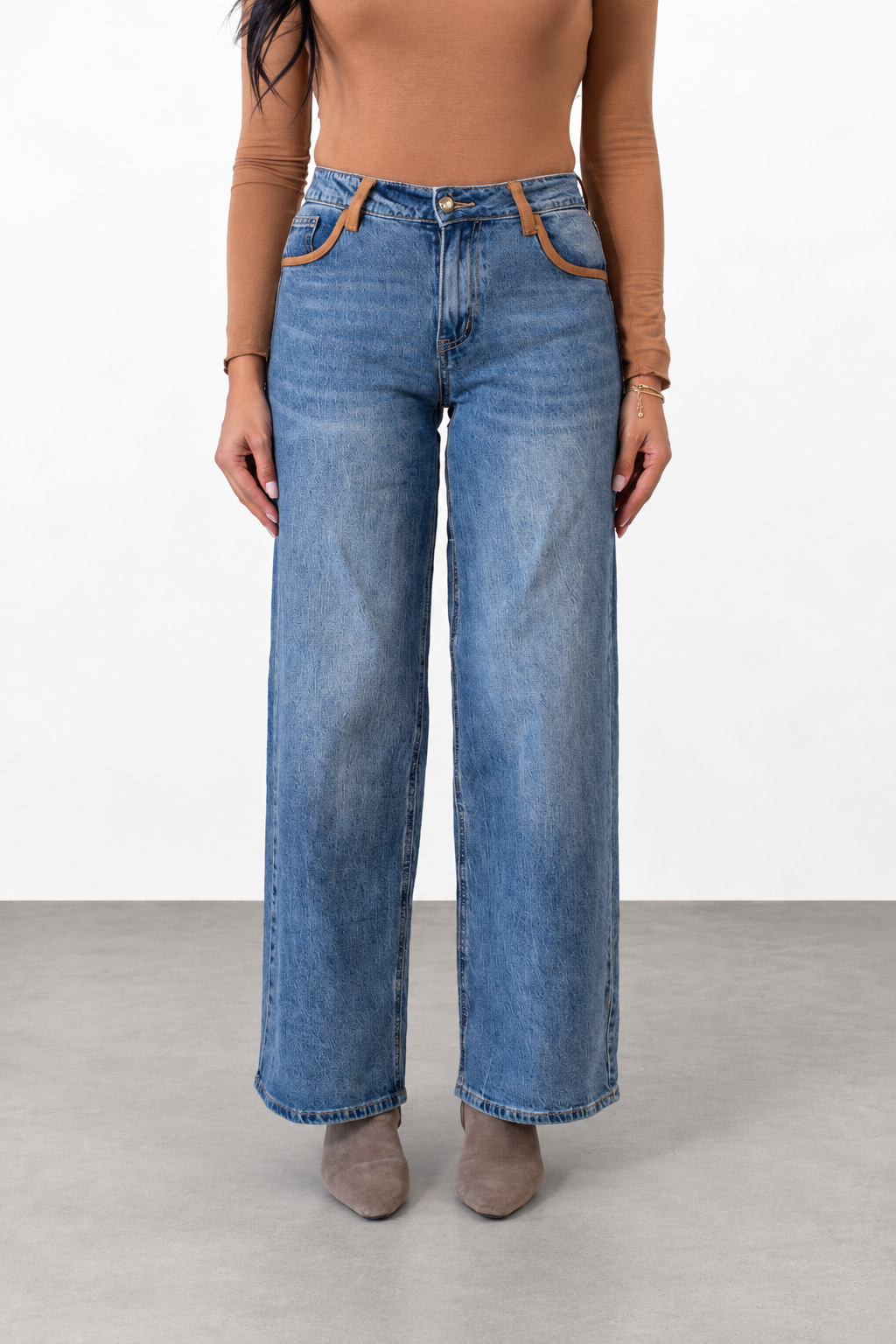 Jeans Camel Stripe