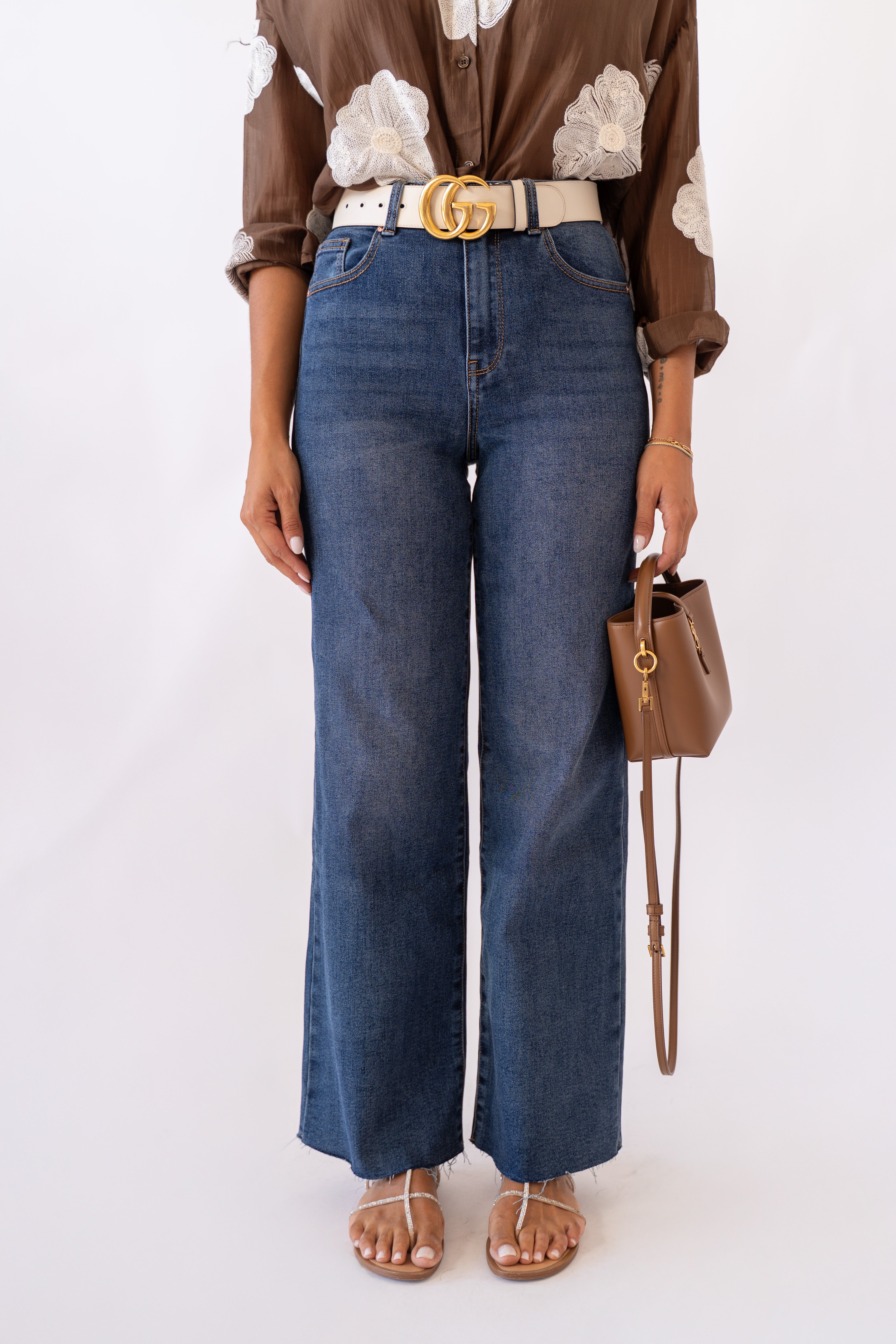 Jeans Con Orlo taglio Vivo