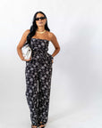 Coordinato Black Flowers