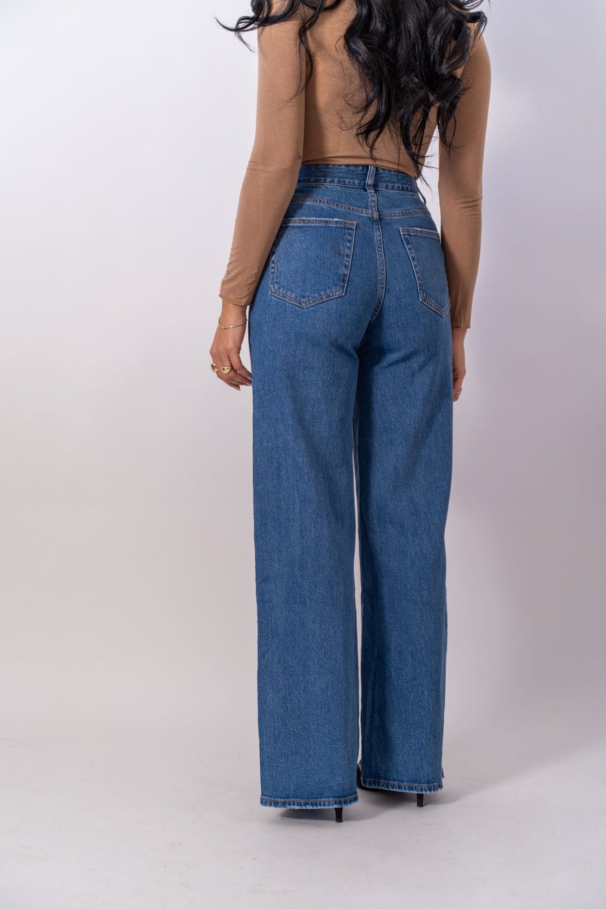 Jeans Gamba Dritta Denim Blu
