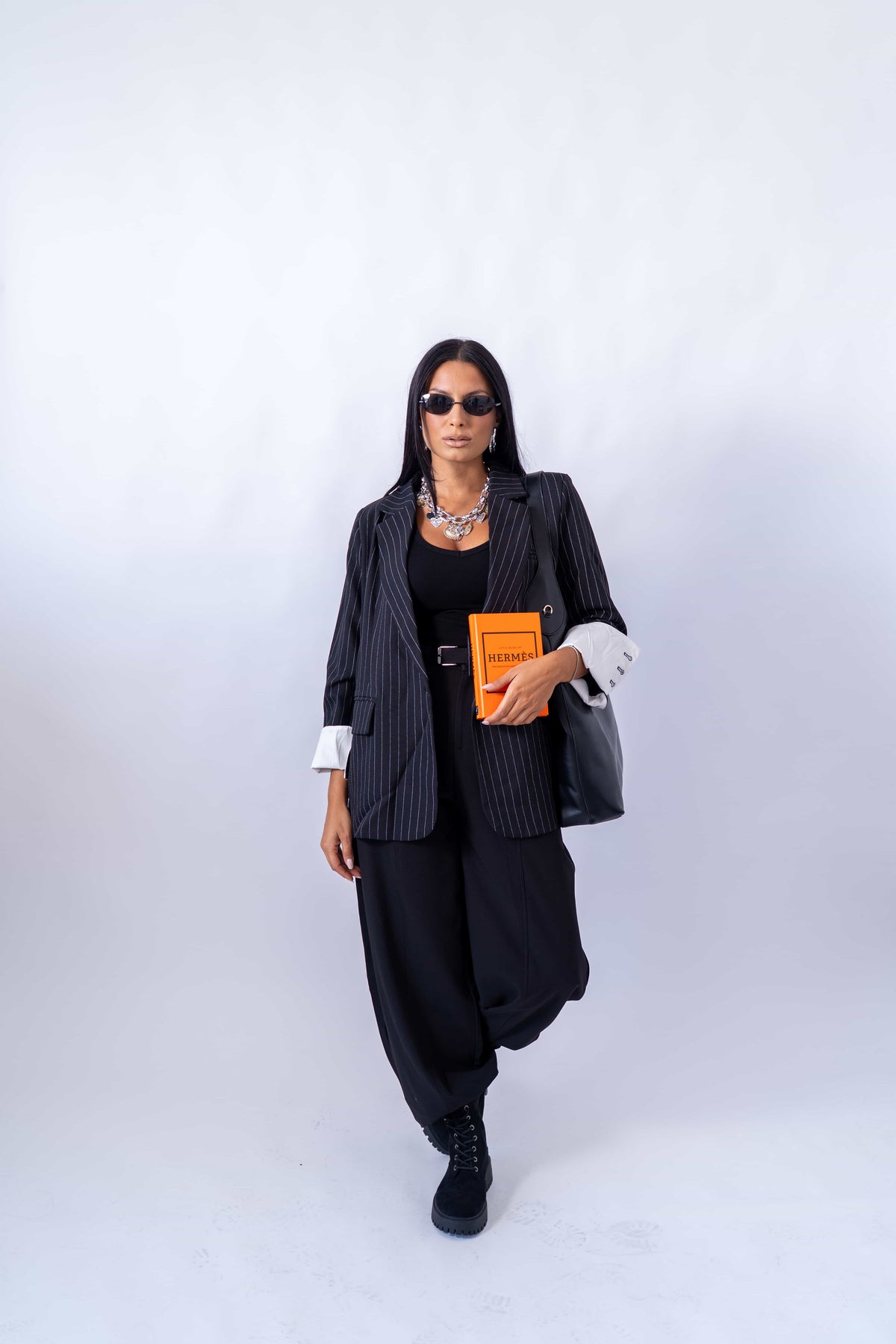 Blazer Gessato Black