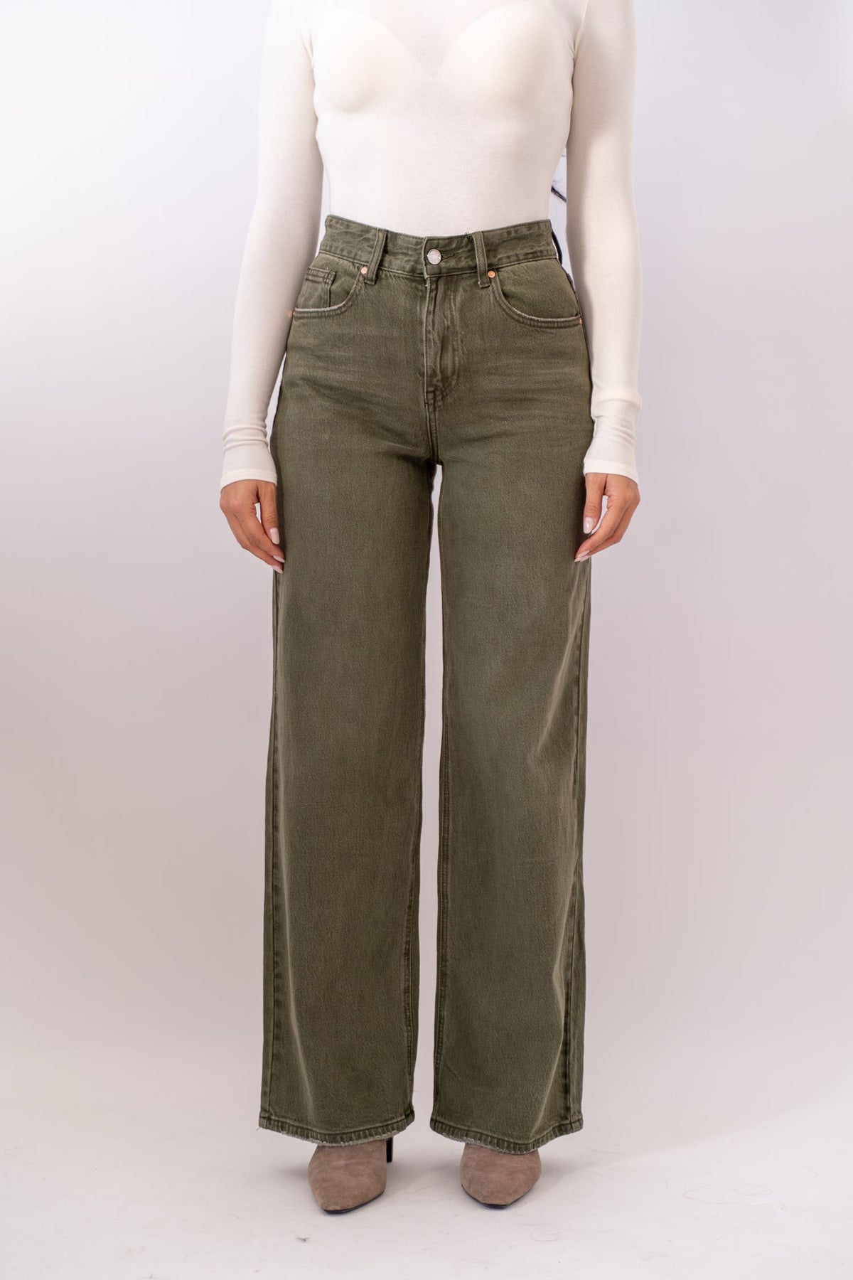 Jeans Wide Leg Green