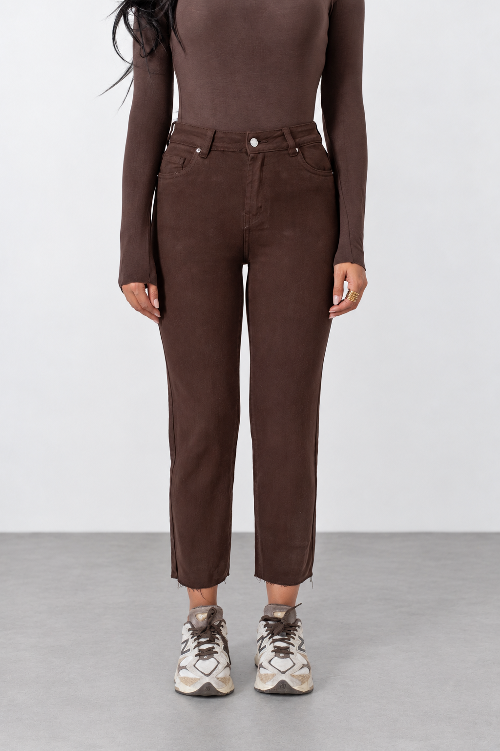 Jeans Mom Fit Taglio Vivo