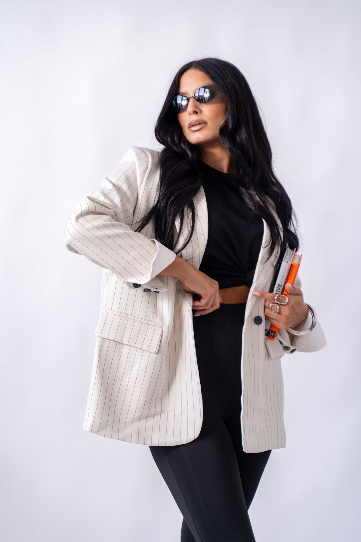 Blazer Gessato Cream