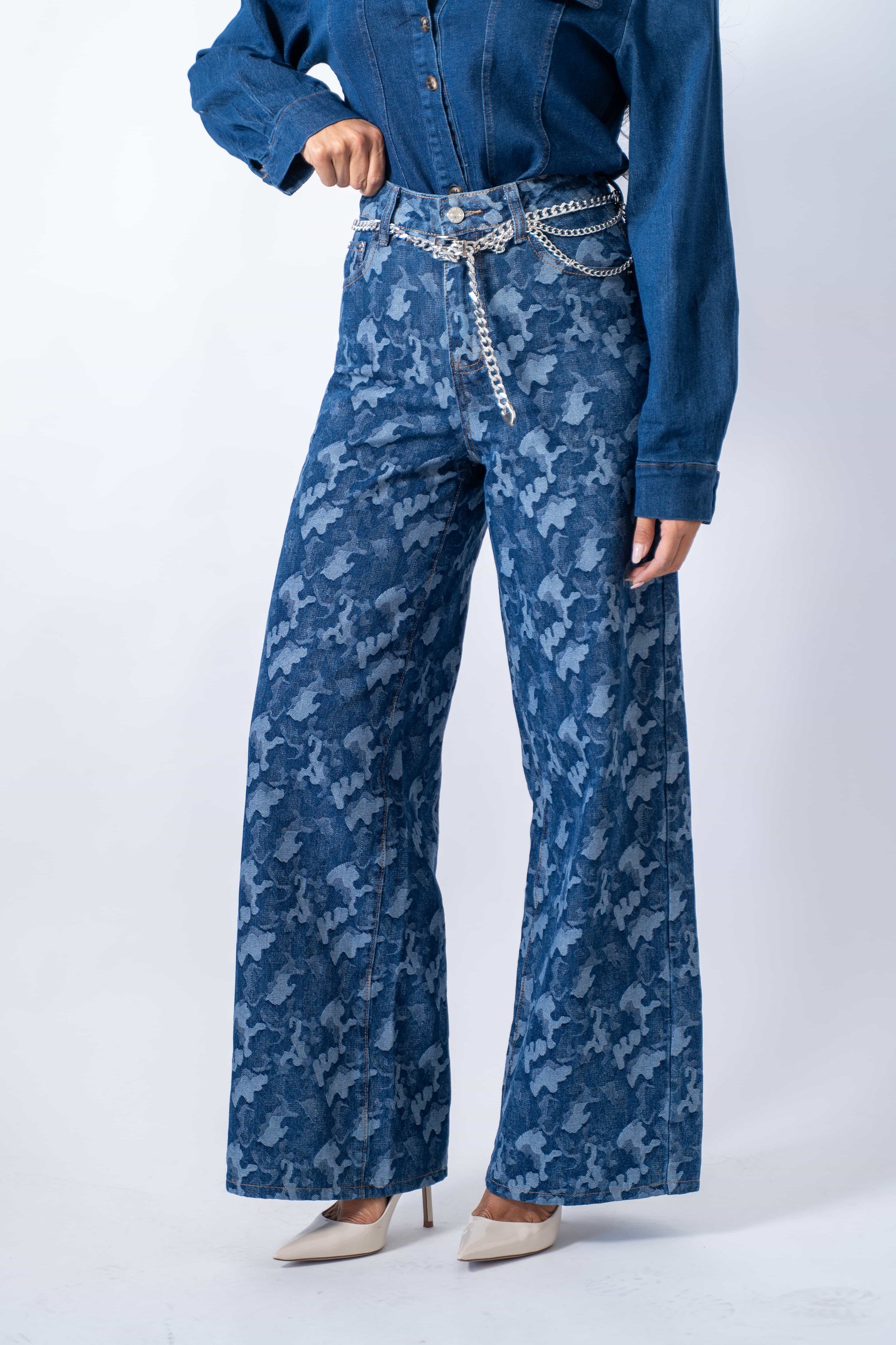 Jeans Patch Gamba Dritta