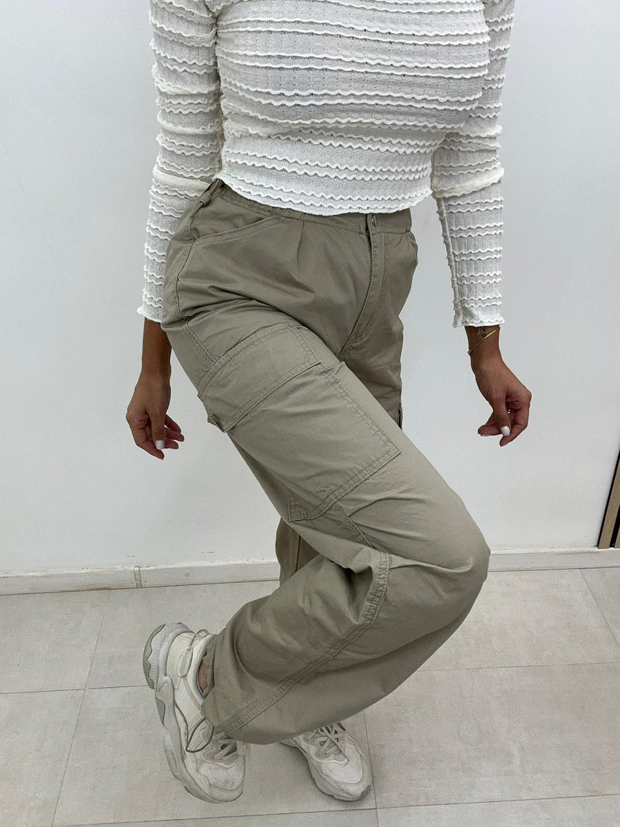 Pantalone Parachute Con Coulisse Alla Caviglia