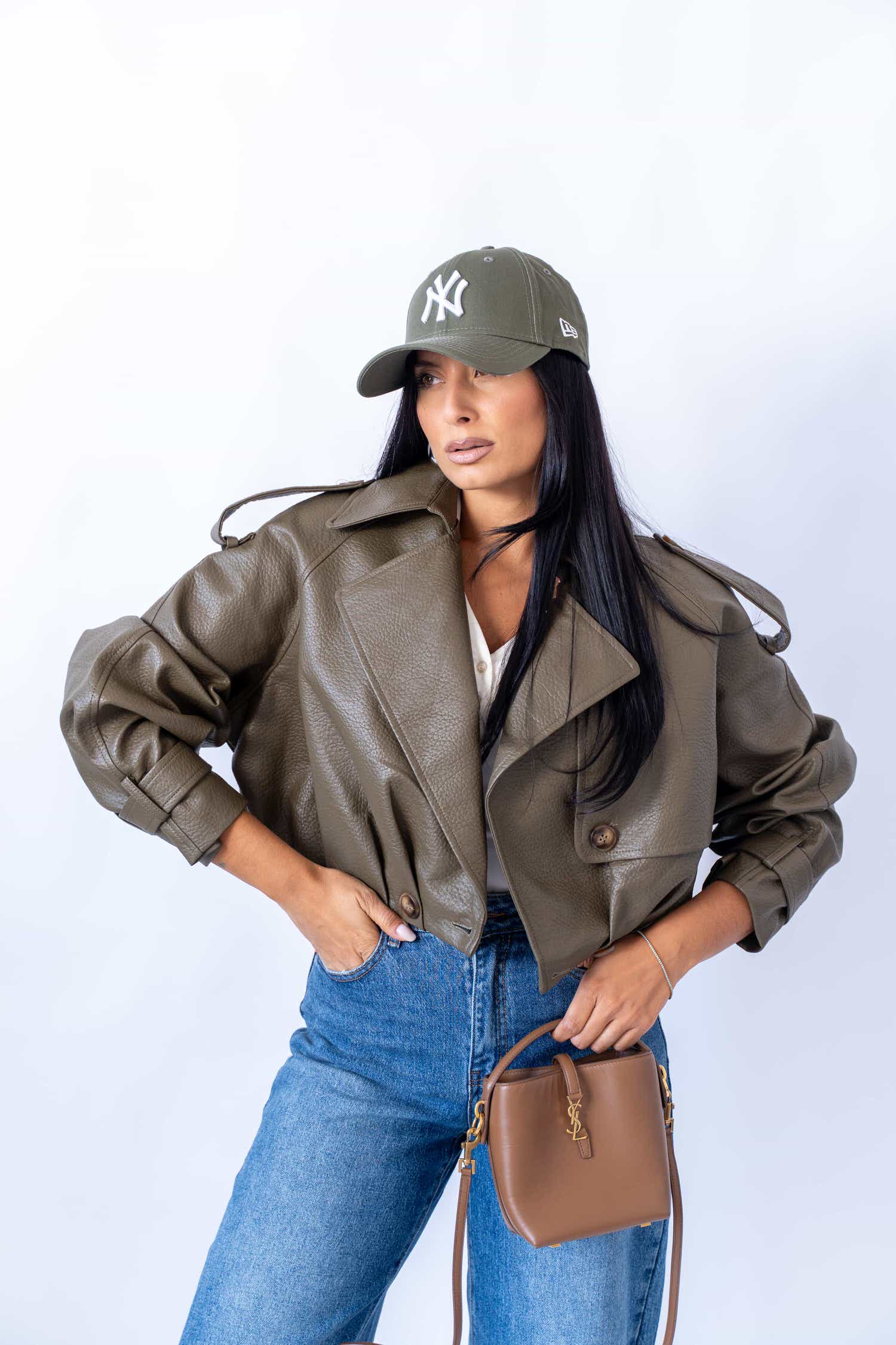Chiodo Crop Ecopelle