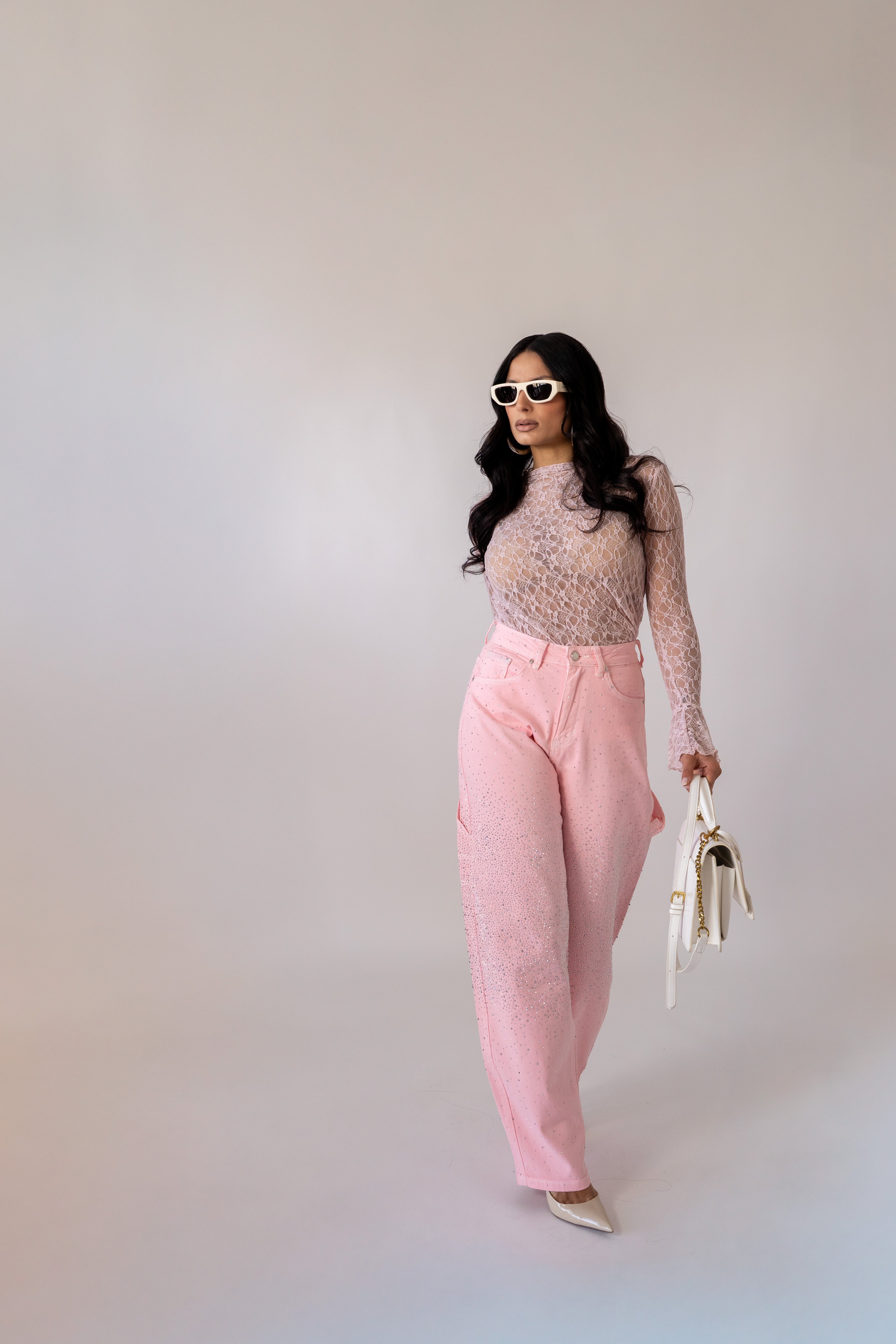 Maglia In Pizzo Pink