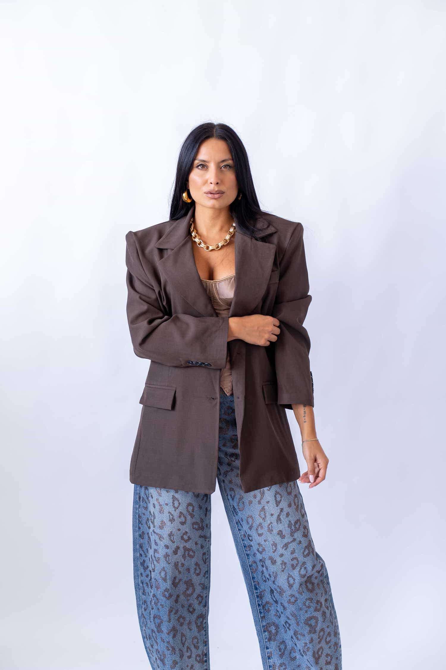 Giacca Over Brown