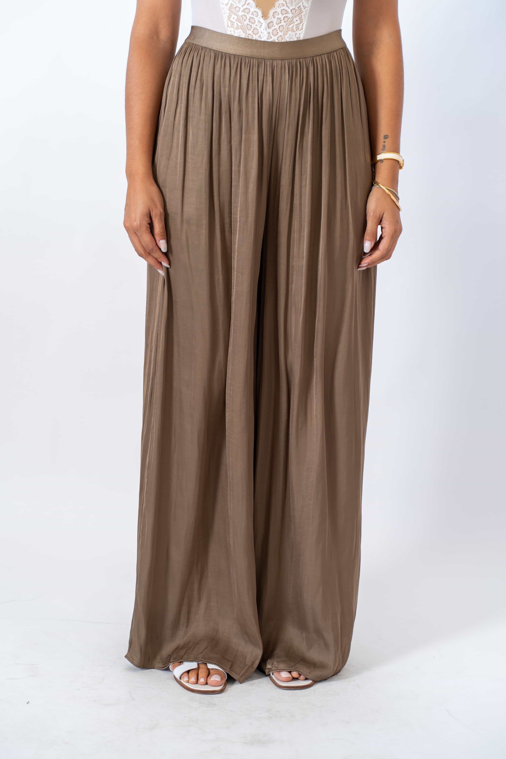 Pantalone Satin Plissè