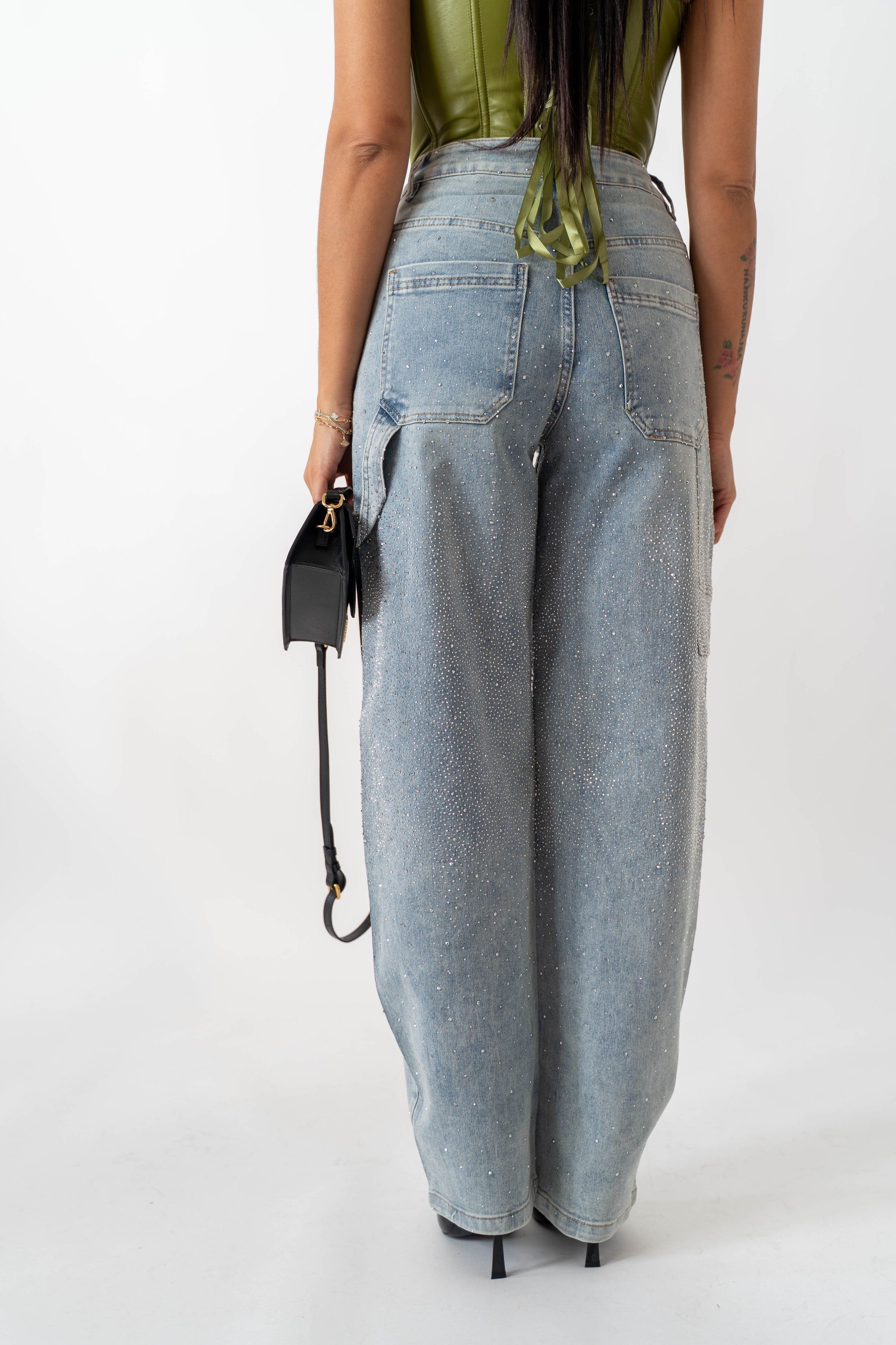 Jeans Balloon Con Strass