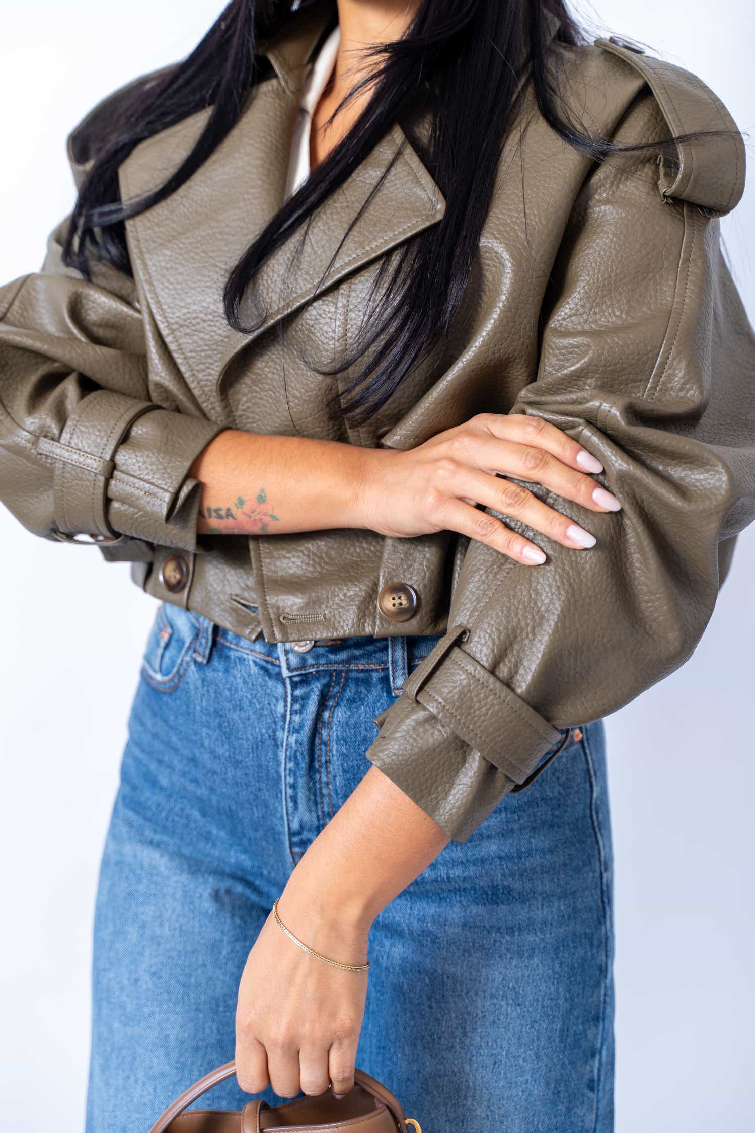 Chiodo Crop Ecopelle