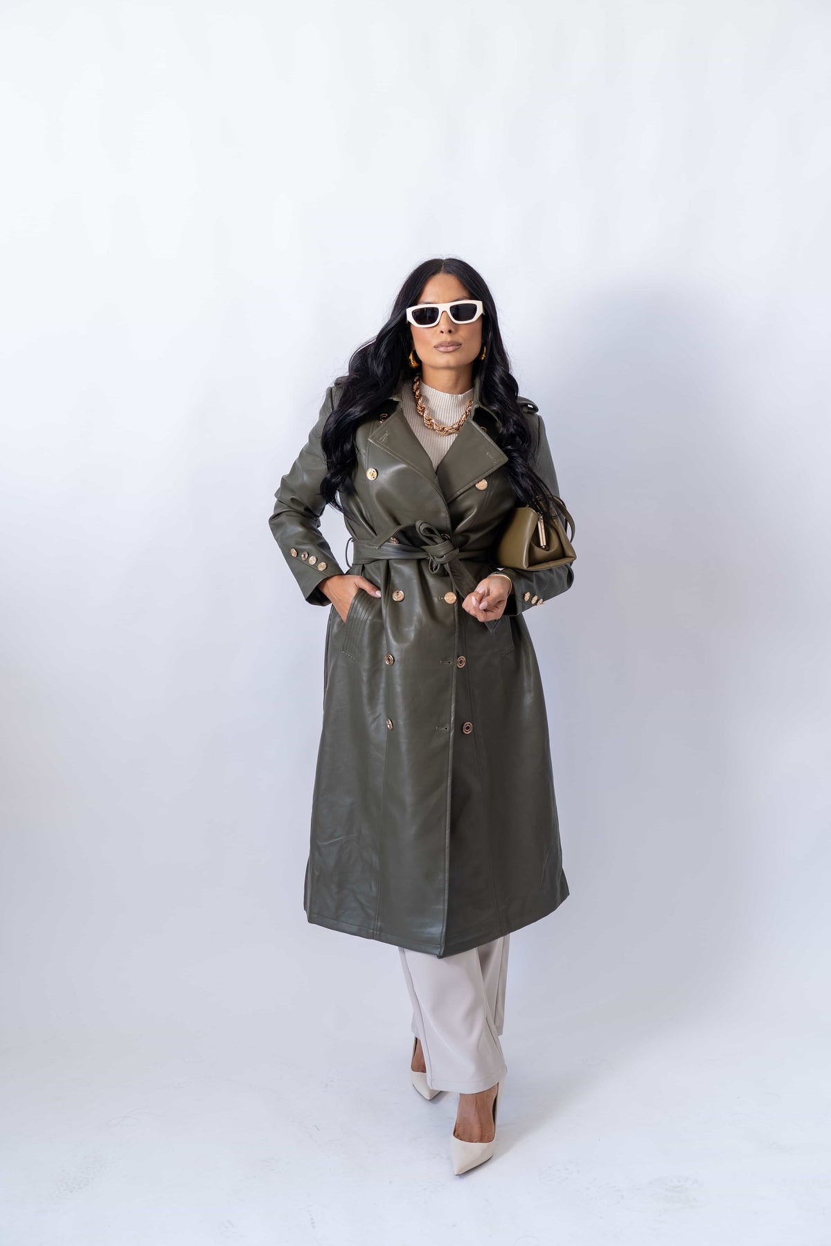 Trench Long Green