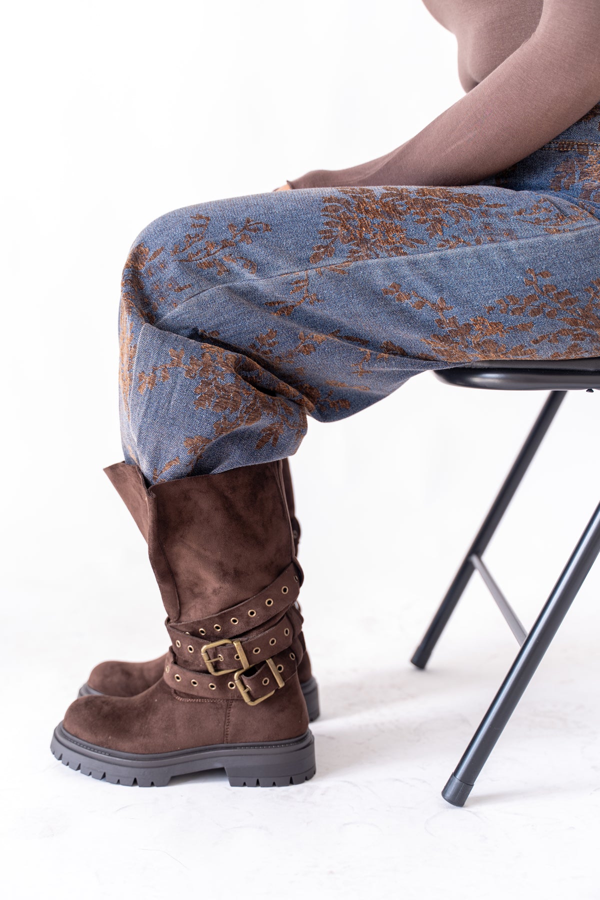 Jeans Balloon Roses Brown