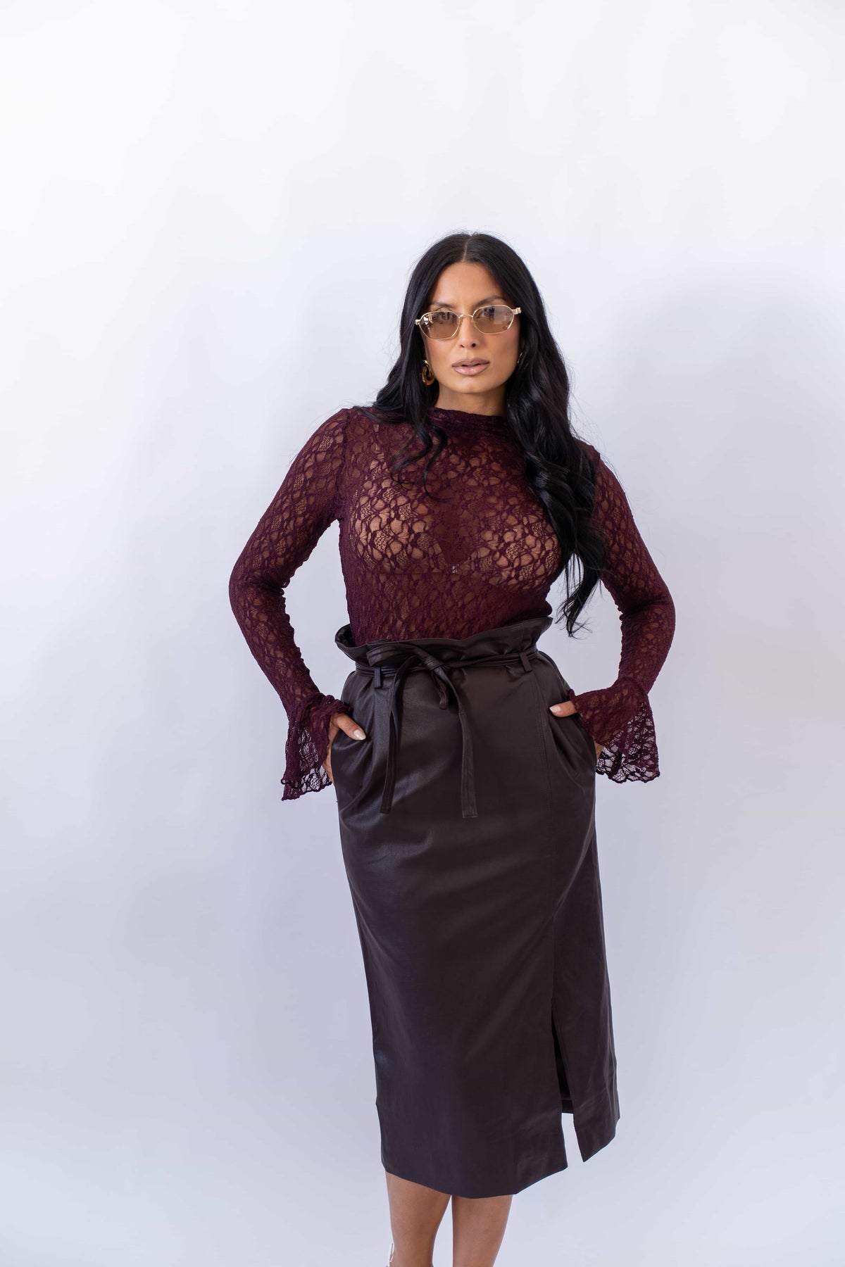 Maglia Lace Wine
