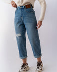 Jeans Slouchy Denim Blu