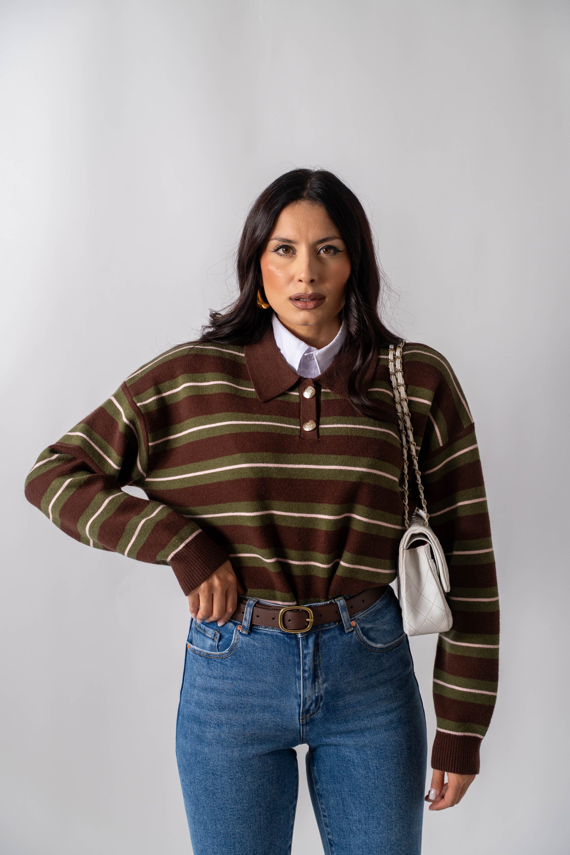 Maglione Brown And Green