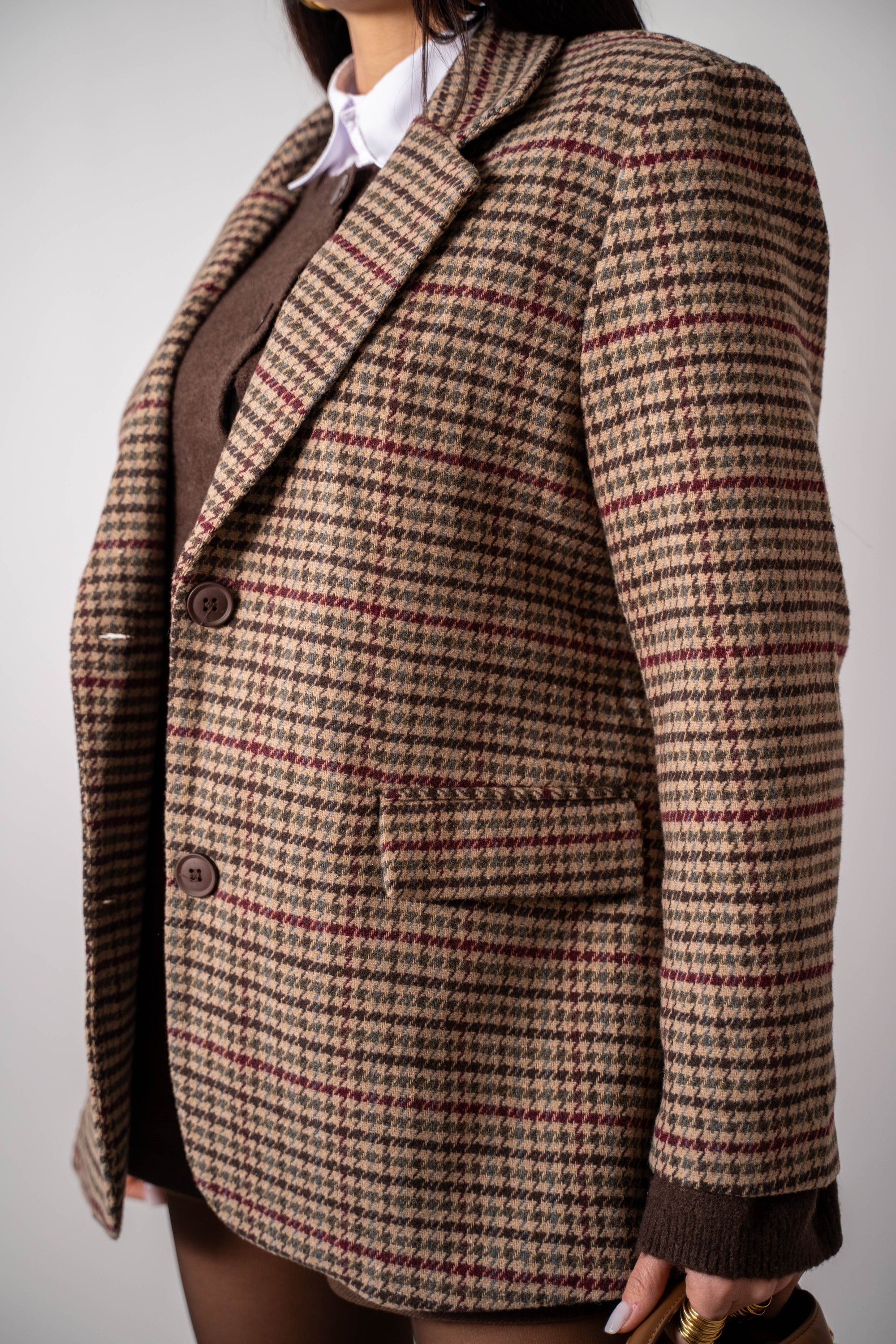 Blazer Pied De Poule