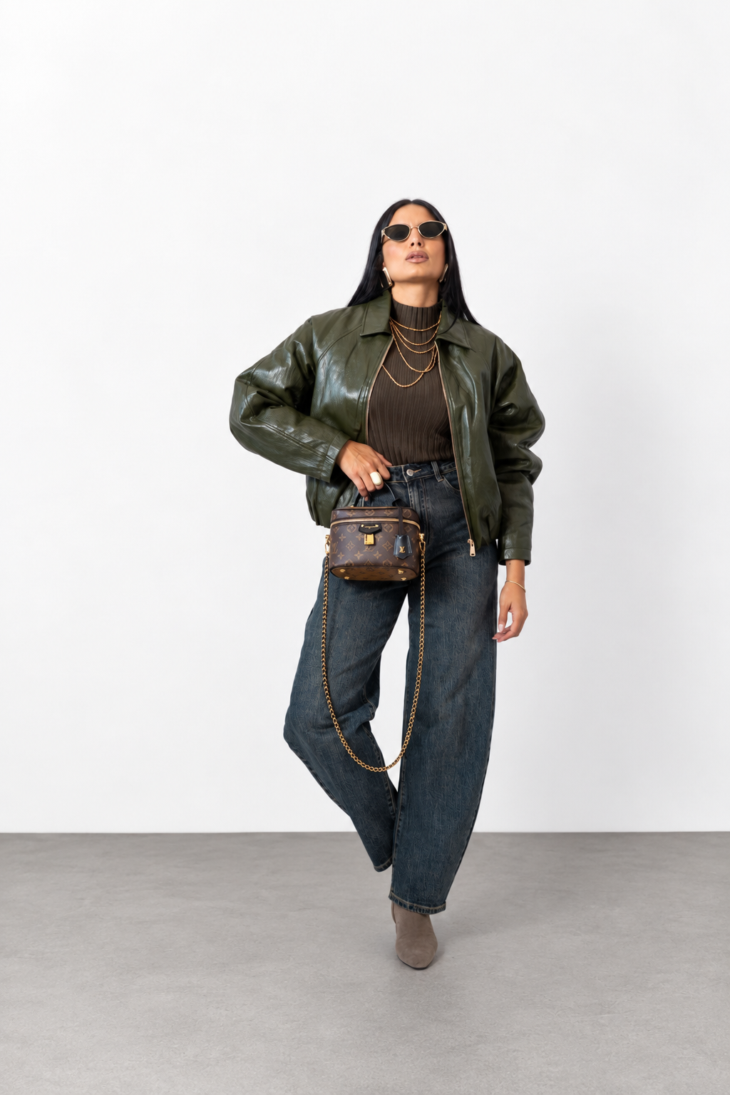 Giubbino Ecopelle Green